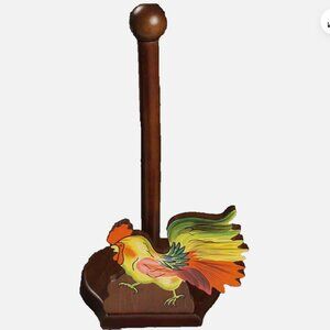 Rooster Paper Towel Holder Certified International Sunrise Susan Winget USA